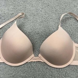 Tahari Bra 36C Push Up Bra Boost Lift Blush Mesh Sides